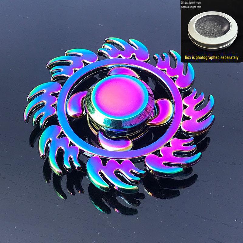 Leuchtendes, buntes Fingergyroskop aus Metall – cooles Dekompressionsspielzeug als Geschenk für Jungen und Schüler