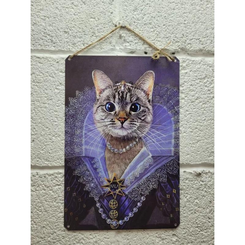 Katzen Metall Wandkunst, Haustierliebhaber Poster Schild
