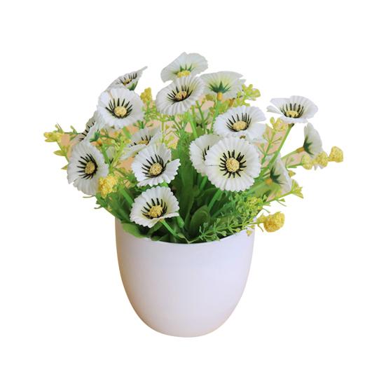 

1 комплект, искусственный горшок, не выцветающий, декоративный, многоцелевой, с прозрачной текстурой, без обрезки, украшение для искусственного цветника и сада белый