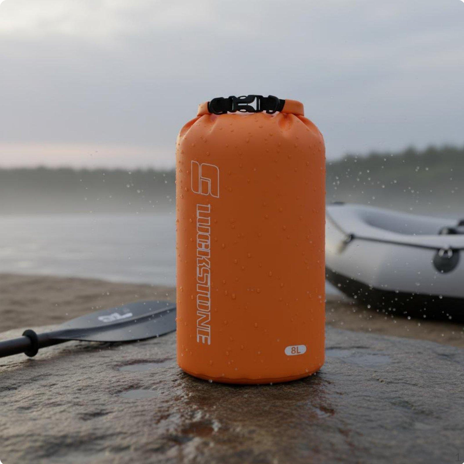 Outdoor Waterproof Cylindrical Bag Portable Folddown RollTop TearResistant
