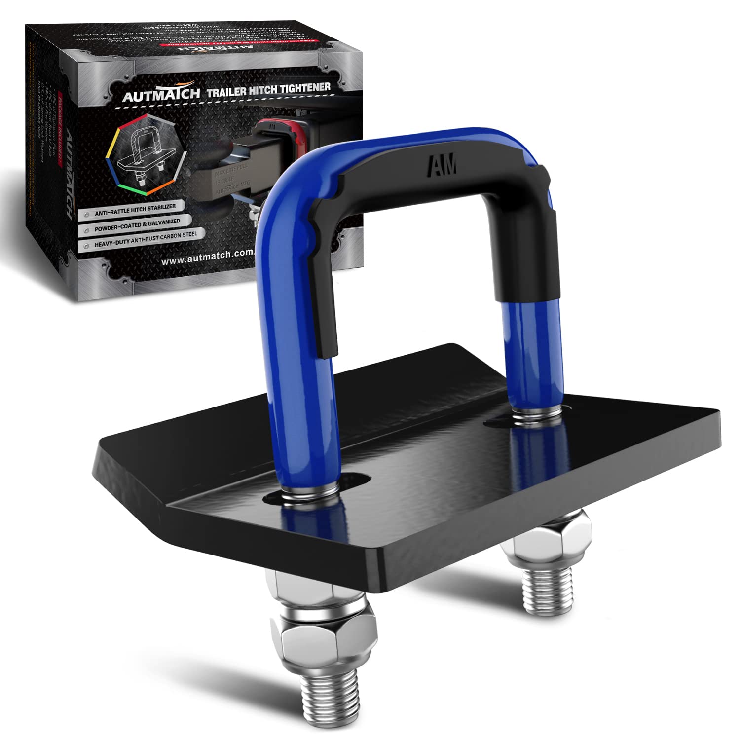 

AUTMATCH Hitch Tightener Anti-Rattle Clamp, Heavy Duty Hitch Stabilizer for 1.5 and 2 Trailer trailer hitch fasteners