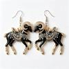 Cartoon Sheep Earrings 1 Pair 2D Flat Acrylic Animal Jewelry Hypoallergenic for Animal Lovers Party Wear Perfect Gift