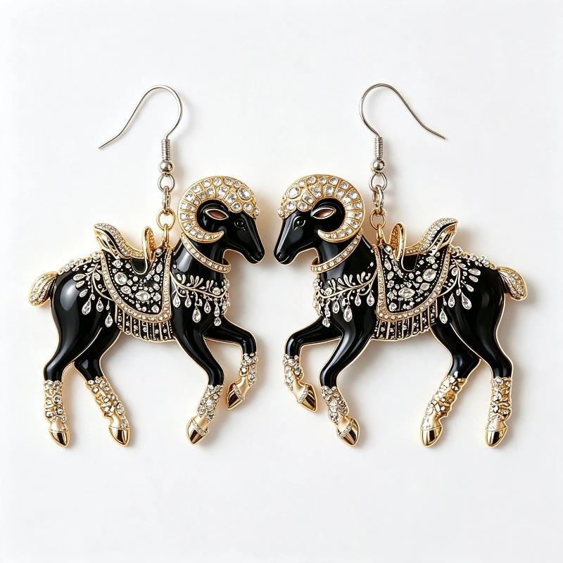 Cartoon Sheep Earrings 1 Pair 2D Flat Acrylic Animal Jewelry Hypoallergenic for Animal Lovers Party Wear Perfect Gift