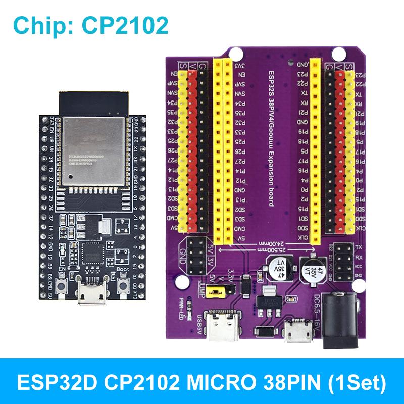 ESP32 Development Board TYPE-C/MICRO USB CP2102 WiFi+Bluetooth Dual Core ESP32-DevKitC-32 ESP-32 Expansion Board 38PINS