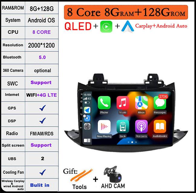 Android 14 Car Radio For Chevrolet Tracker Trax 2016 - 2019 DSP QLED Multimedia Video Player Bluetooth Navigation GPS WIFI