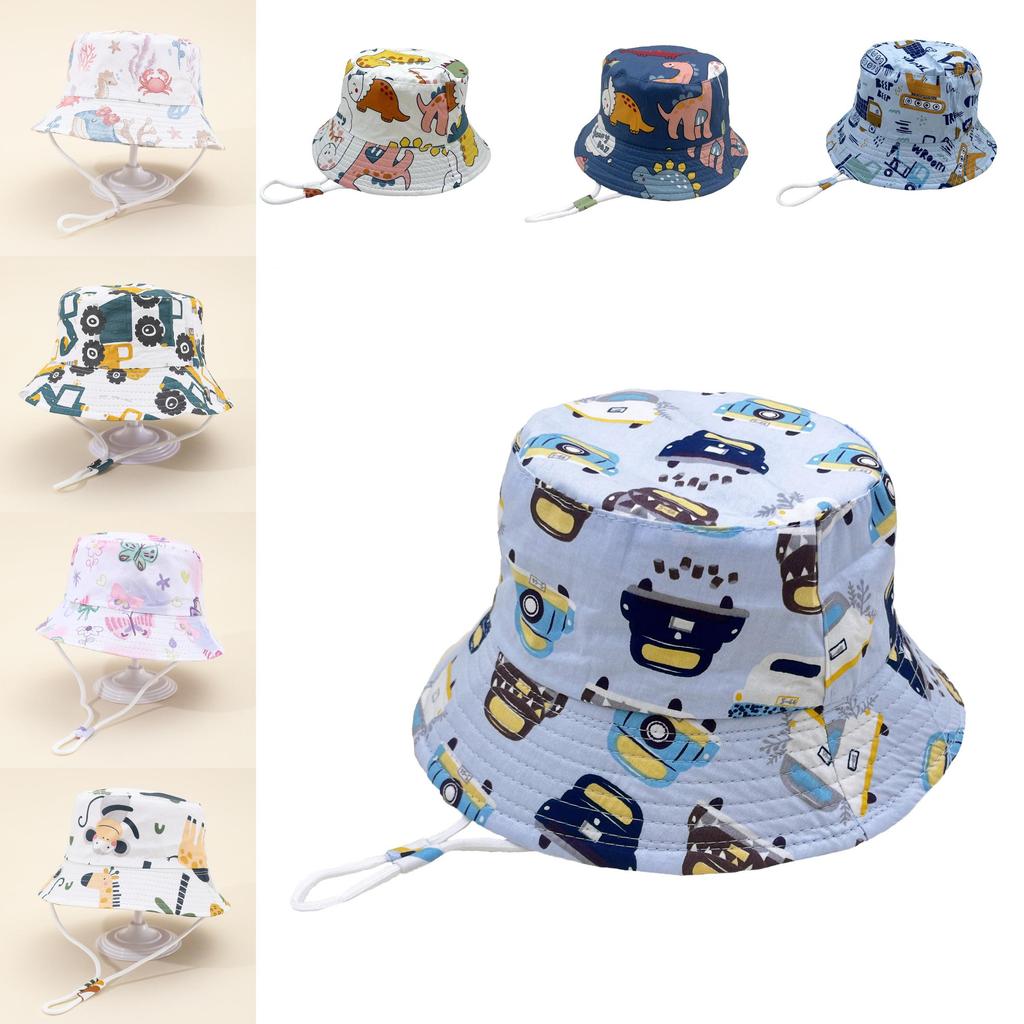 Cartoon Dinosaur Baby Sun Hat With Wide Brim For Outdoor Sun Protection In Spring Summer