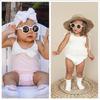 Baby Polarized Round Sunglasses Flexible Rubber Shades With Strap For Toddler Newborn Infant Ages 0-24 Months