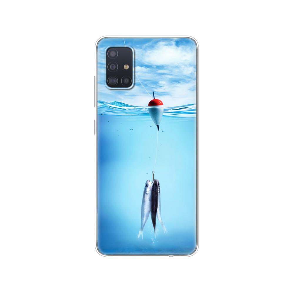 Case For Samsung Galaxy A31 A41 A51 A71 A01 A81 A91 A11 A30S A20S A21S A50S M11 M21 M31 M30S M40S Case Cute Gold Fish Fishman