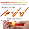 3 In 1 Insulated Screwdriver Set PH1/PH2 Multi-Purpose Screwdriver Electricians Slotted Cross Screwdriver Bit Tools Kit Set