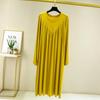 V-Neck Pleated Modal Cotton Long Nightdress - Women's Spring/Summer 2022 Collection