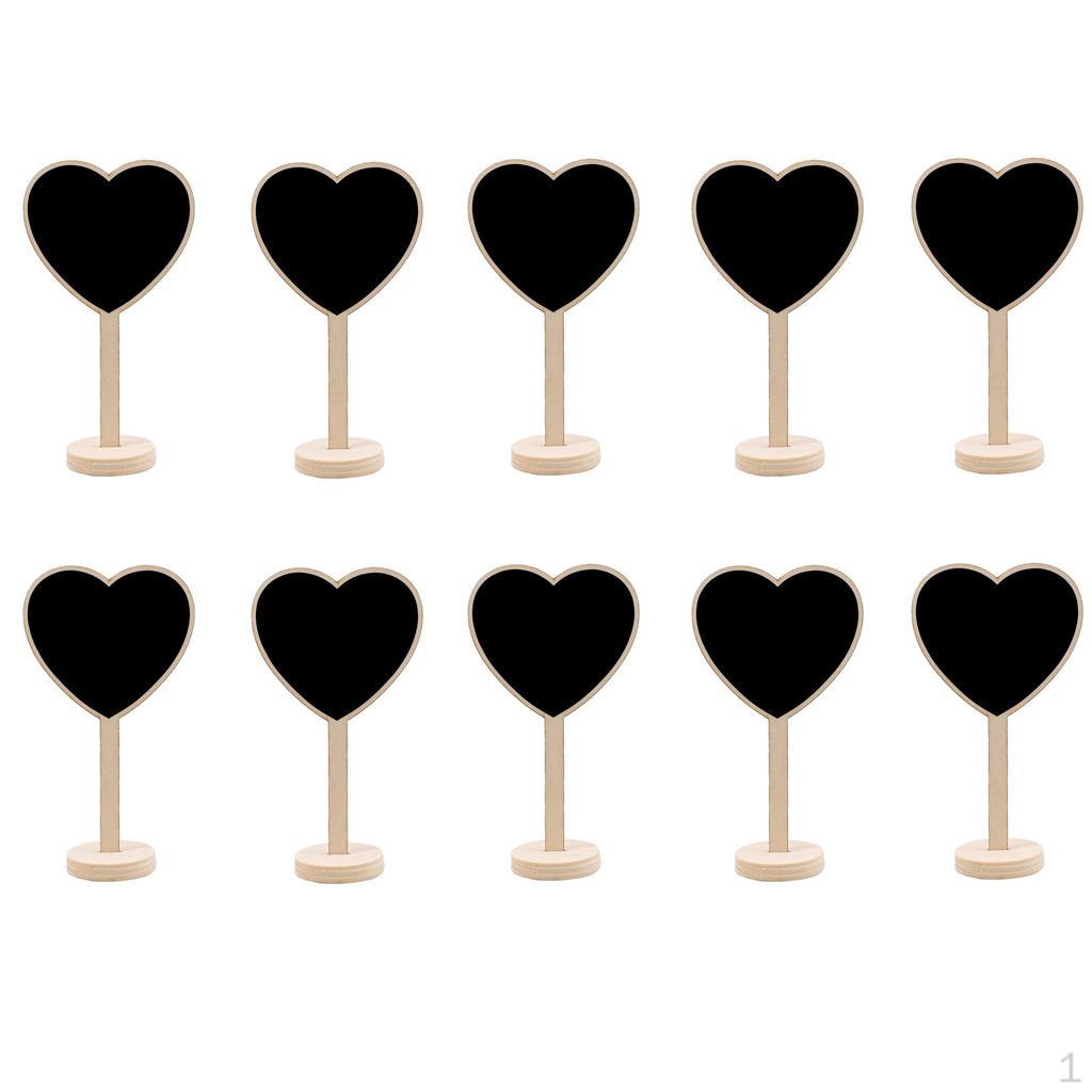 

Chalkboard with Wooden Board And Round Base Heart Shape
