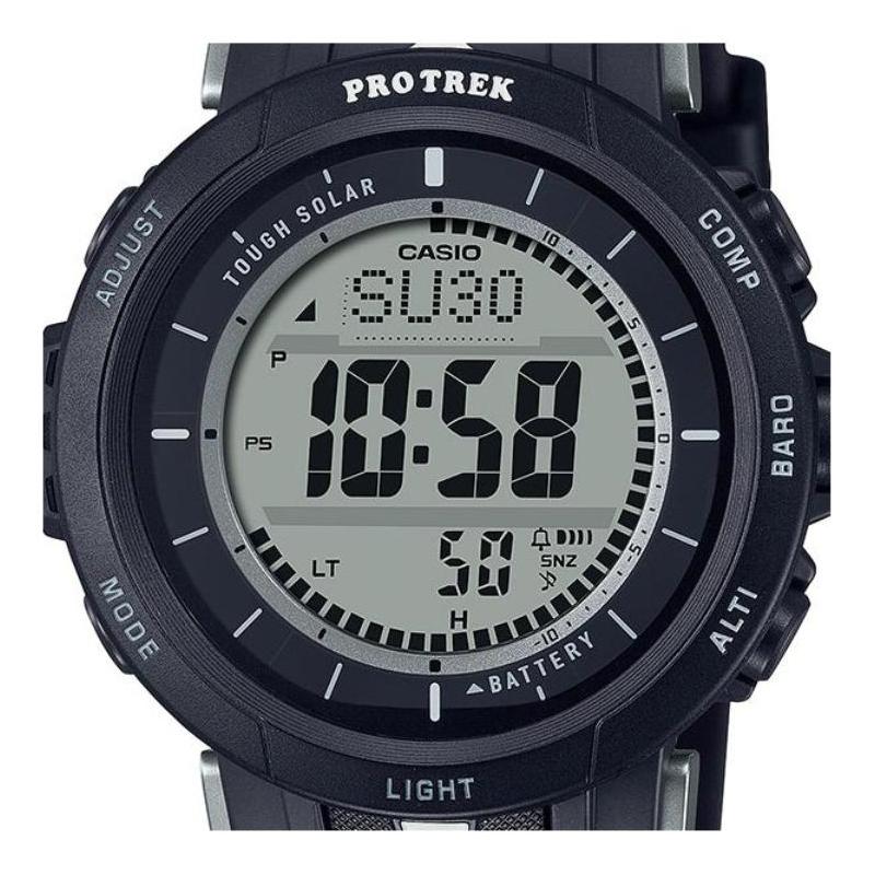 Casio CASIOPRO TREK Series-PRG Series Outdoor Solar Solar Quartz Movement Tape Strap Japanese and Korean Watch Men's Watch Black Dial PRG-30-1