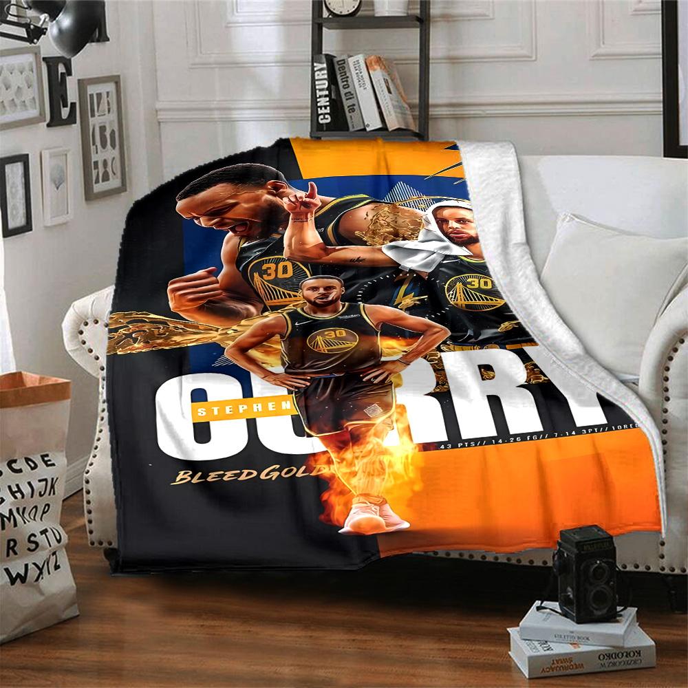 Golden State Warriors Decke Weich & Gemütlich Geeignet für Wohnzimmer Büro Meeresufer für Alle Jahreszeiten Stilvolle Dekoration