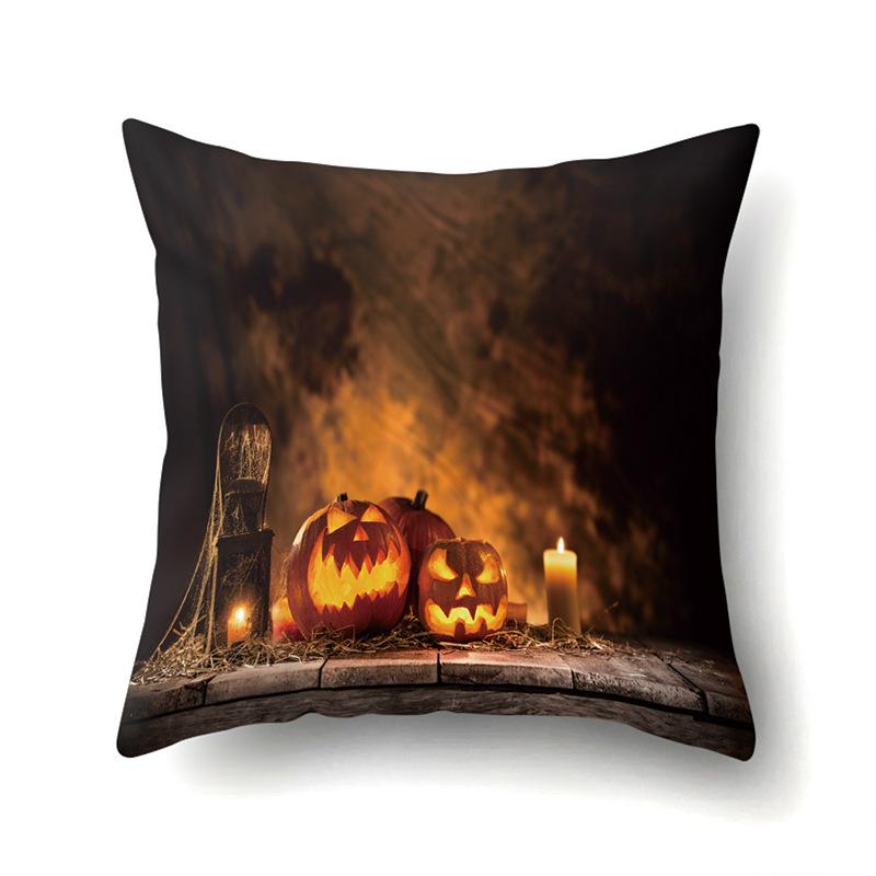 Halloween Pillowcase Car Waist Pillow Pumpkin Sofa Cushion Cover Office Home Living Room Pillowcase
