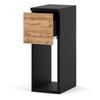 Narrow Bedside Cabinet 20Cm Black Wotan Bedside Table For Bedroom Nakastlik Loft