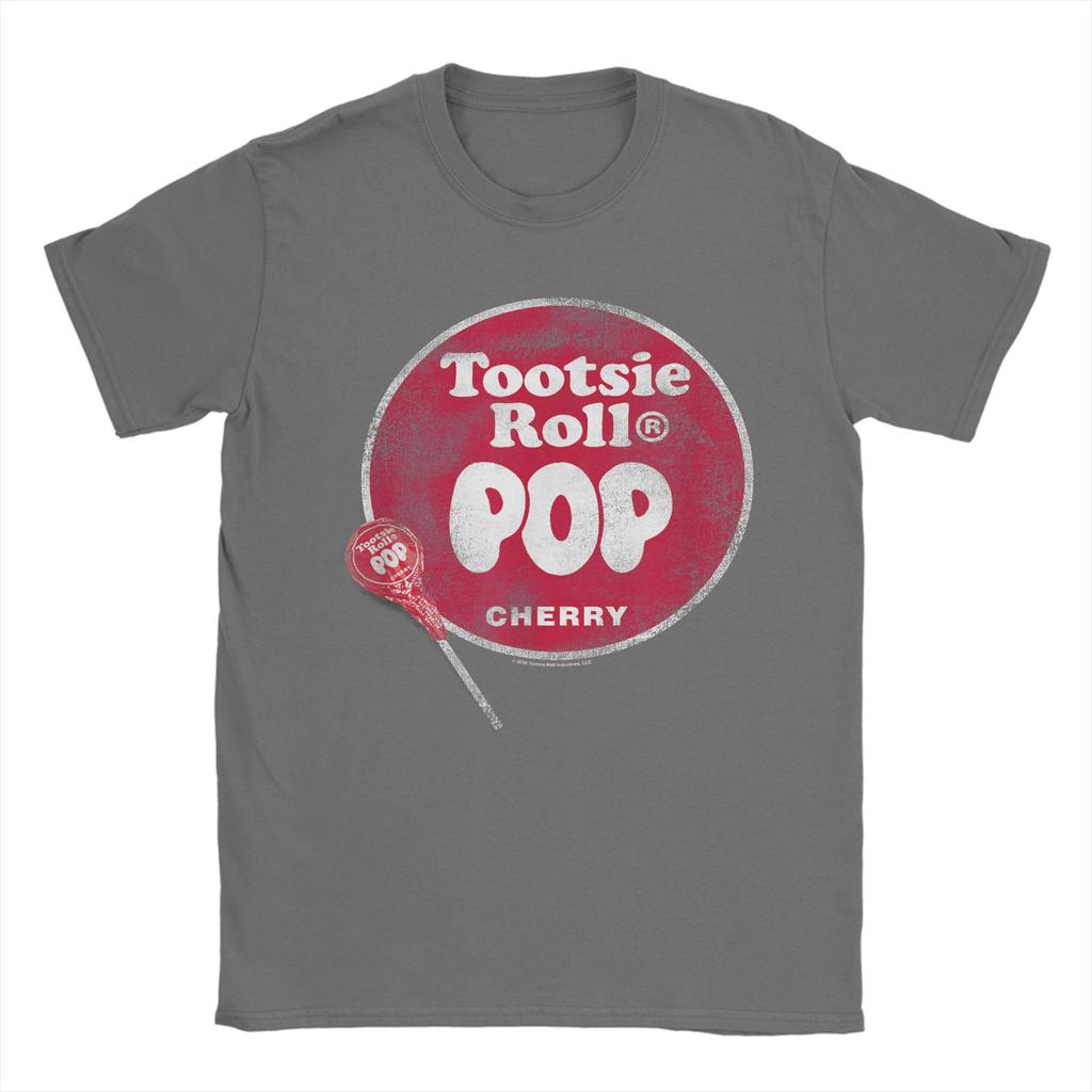 Vintage T Shirt Summer Tootsie Roll Pop Logo Fashion T-Shirts Cotton Tee Shirt for Male Y2K Fun Design Short Sleeve Tops