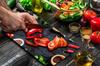 GLASS CUTTING BOARD 52x30 SPICES