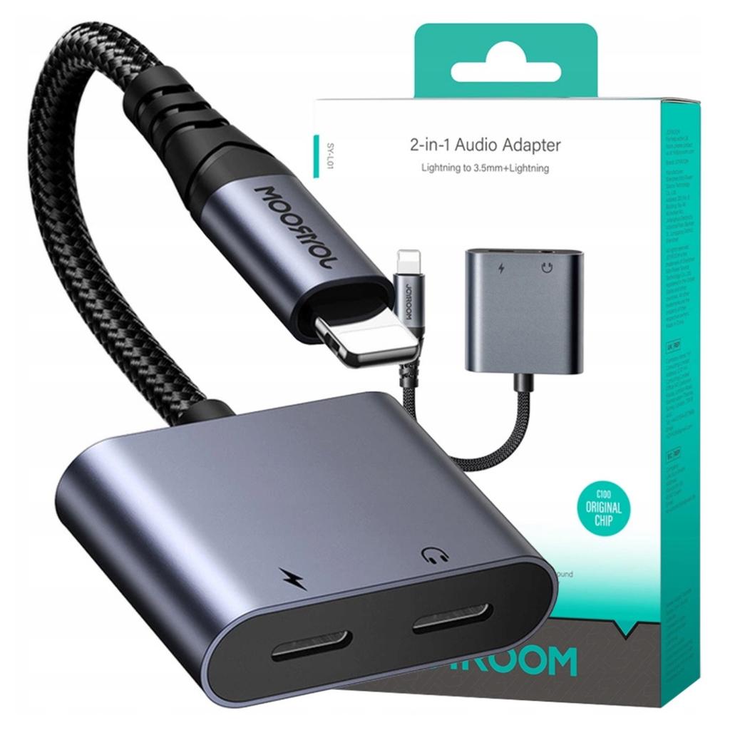 Adapter Audio 2W1 Joyroom Sy-L02 Lightning auf 2x Lightning (Schwarz)