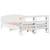 Vidaxl Bed Frame Without Mattress, White, 120X200 Cm, Pine Wood