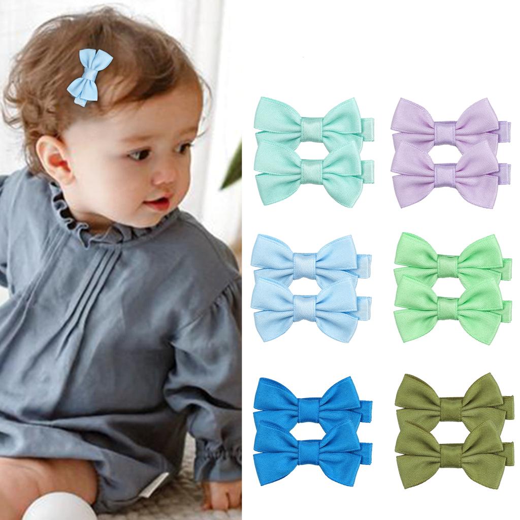 12/20 Pcs 2Inch Baby Hair Bows Clips Fully Lined No Slip for Fine Hair Baby Girls Infants Toddlers Kids Hair Barrettes