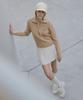 Malitteseupocheu Mouvement W Banding Pleats Skirt Ivory
