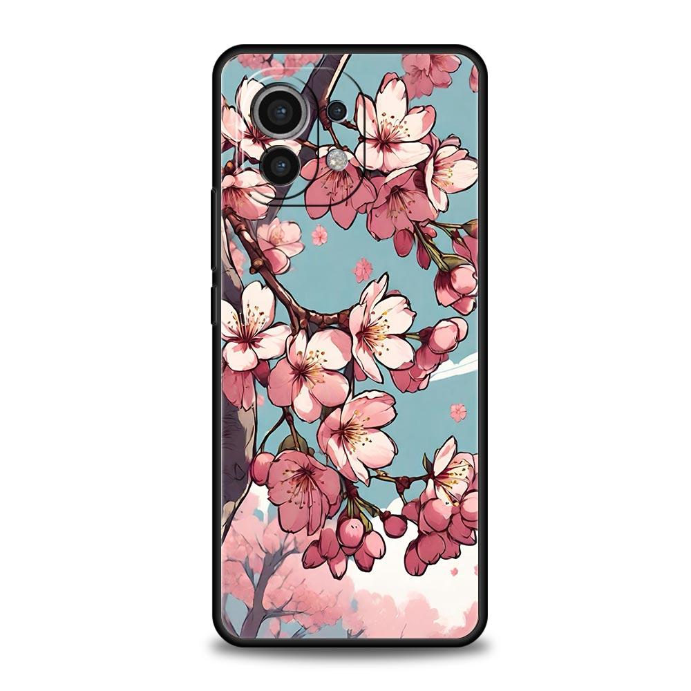 Cherry Blossom Tree Phone Case For Xiaomi Mi 15 14 Pro 13 12 11 Lite 5G 10T 11T 12T 13T 14T Poco X6 X5 X4 X3 NFC F3 F4 GT Cover