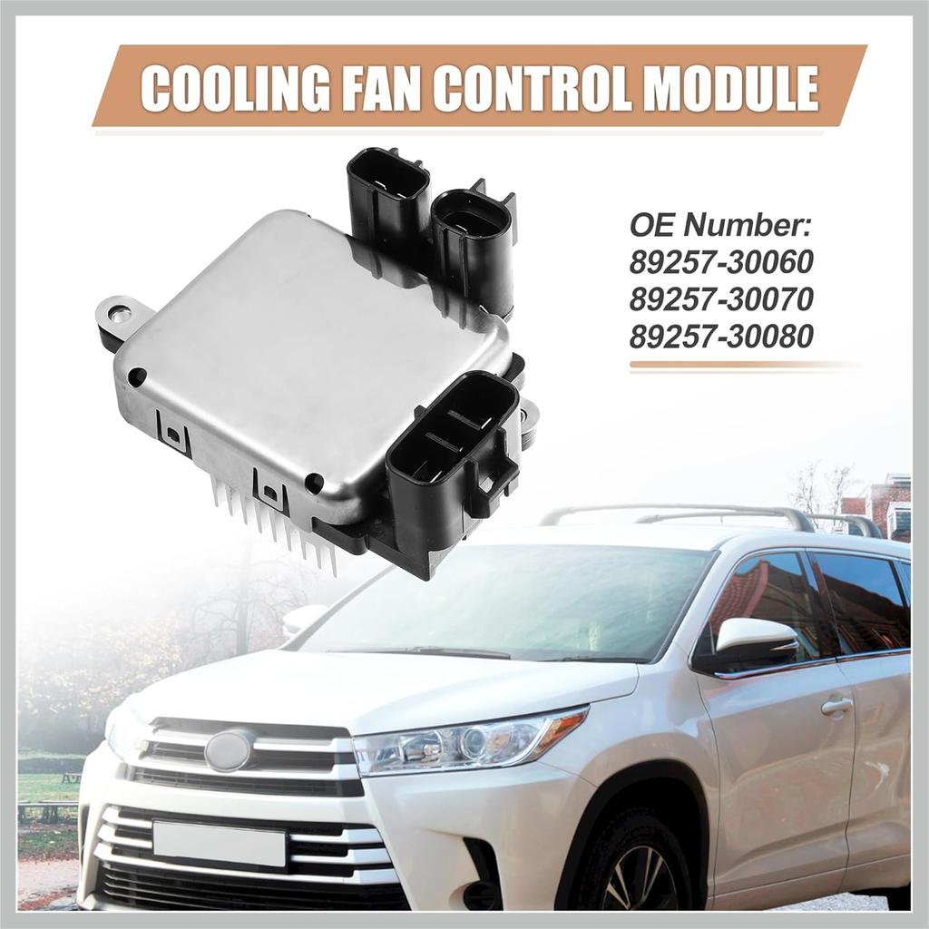 Engine Cooling Fan Controller for Toyota Avalon Camry Highlander RAV4 Sienna Venza Cooling Fan Control Module Replaces 89257-30060 89257-30070