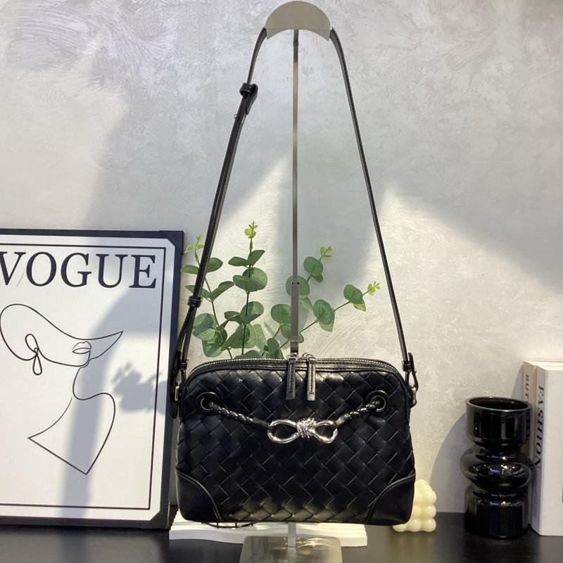 Woven Cowhide Luxurious Texture Leather Handbag Cross-border Fashionable Large Capacity Single-shoulder Diagonal Bag