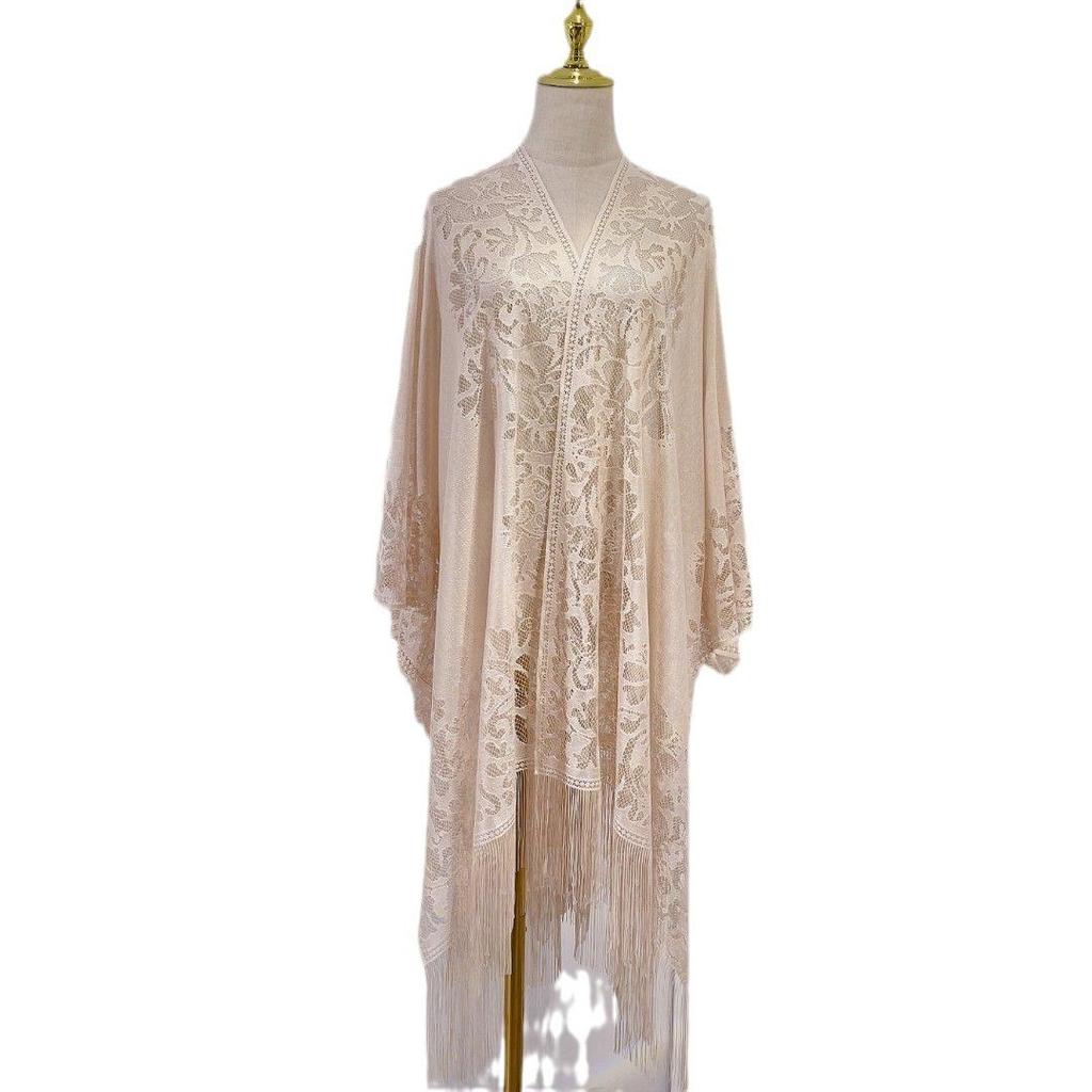 Damen Chinesischer Cheongsam Spitze Quaste Strickjacke Schal - Frühling/Sommer Dünner Stil