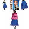 Enchanting Princess Anna Fancy Dress With Detachable Cape For Girls' Cosplay Adventures