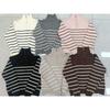 Autumn and winter new lazy style versatile knitted sweater half zipper lapel loose and thin striped sweater women