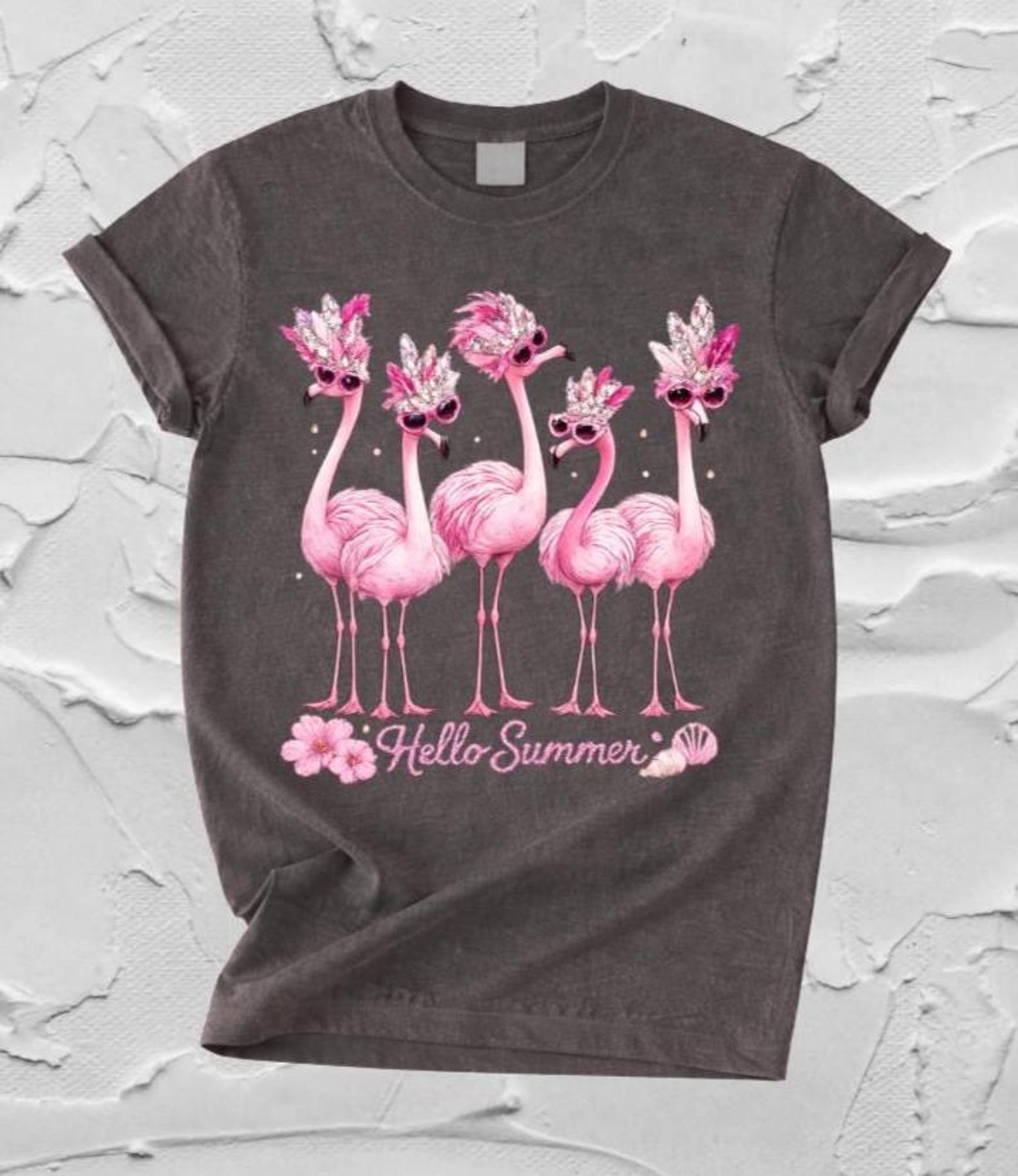 Comfort Colors Flamingo Summer Shirt, Trendy Mama Shirt, Hello Summer Flamingo Shirt, Beach Vacation Tee, Summer Women Shirt S