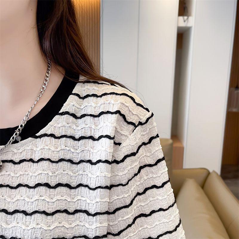 Loose Casual Versatile Short-sleeved T-shirt for Women Summer New Design Round Neck Top