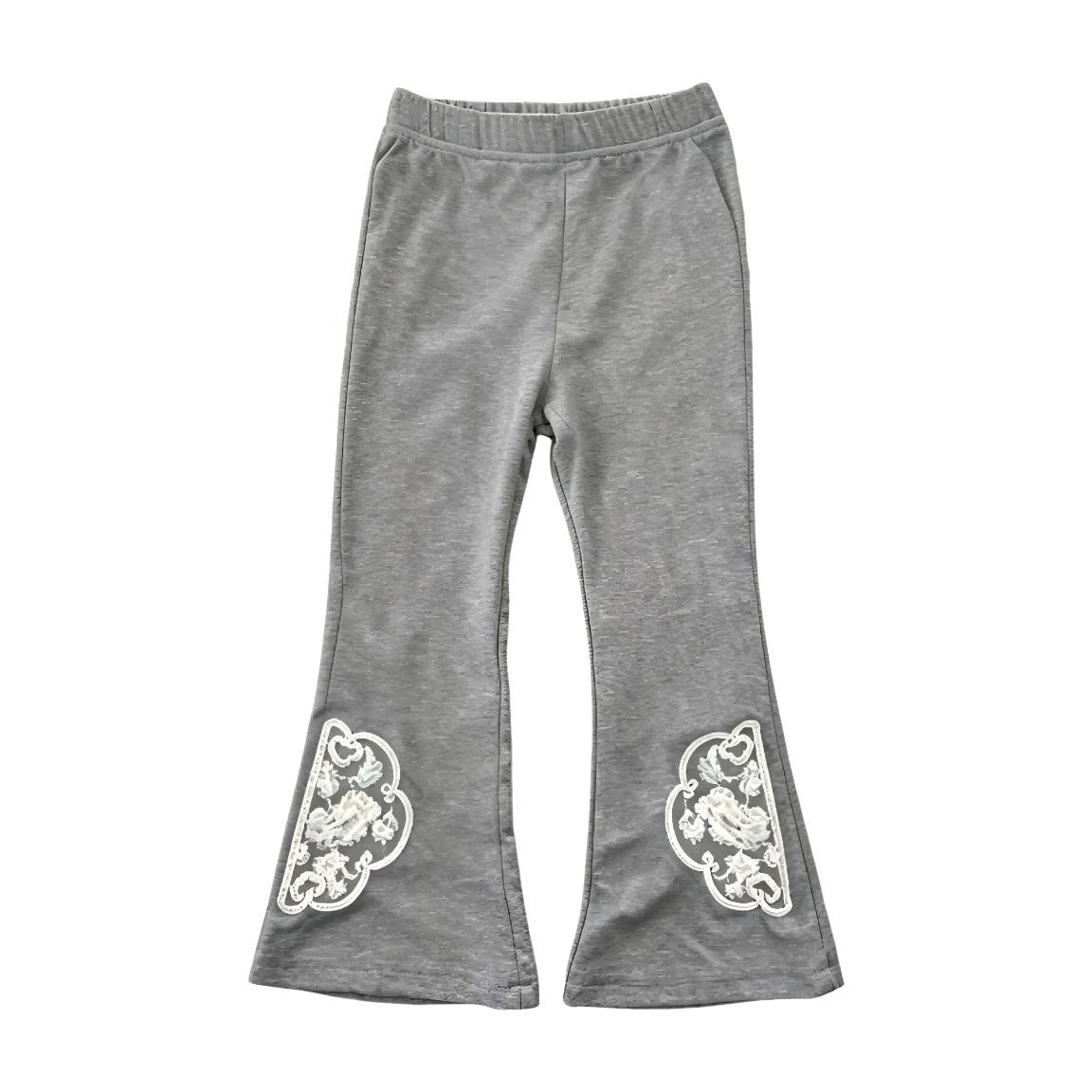 Fashion Summer Infant Baby Girls Flared Pants Toddler Bell Bottom Casual Trousers Pants for 1-7Y Newborn Daily Wear Clothes 80 серый