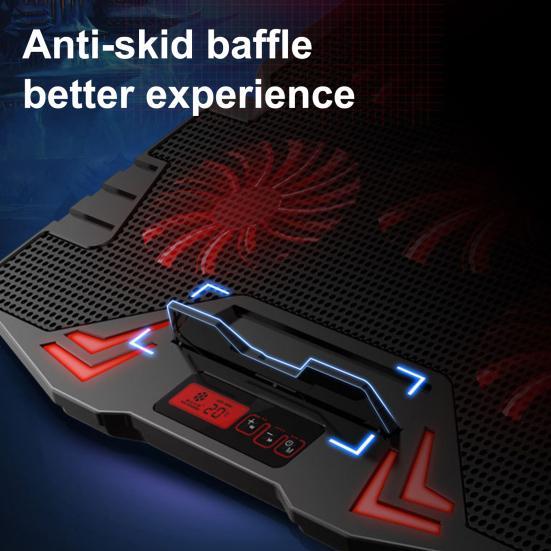 Laptop Cooling Pad Fashion Five Fans Metal Laptop Cooling Base Good Heat Dissipation Laptop Cooling Base Computer Cooling Pad