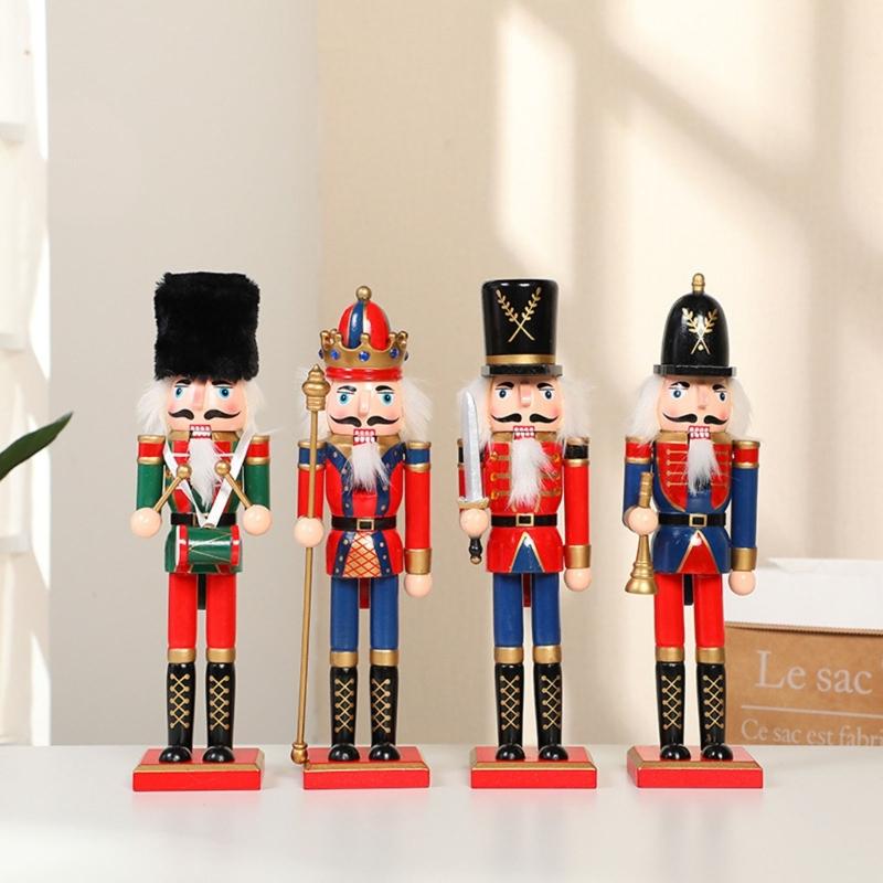 Christmas Nutcracker Ornament Set Mini Wooden Nutcracker Christmas Ornaments