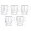 2/5Pcs 280Ml Plastic Coffee Mugs Coffee Cups With Handle Disposable Tea Cup Soup, Espresso Mug,  Or Cold Drinks