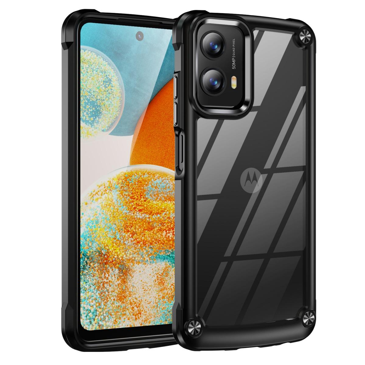 

Heavy Duty Shockproof Defender Clear Armor Case For Motorola Moto G Play Moto G STYLUS 5G Soft Frame Full Protective Cover Motorola Moto G Play (2024) чорний