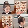 4Pcs Flower Girls Elastic Hair Bands Sweet Bow Hair Ties Children Ponytail Holder Rubber Band Headband Kids Hair Accessories