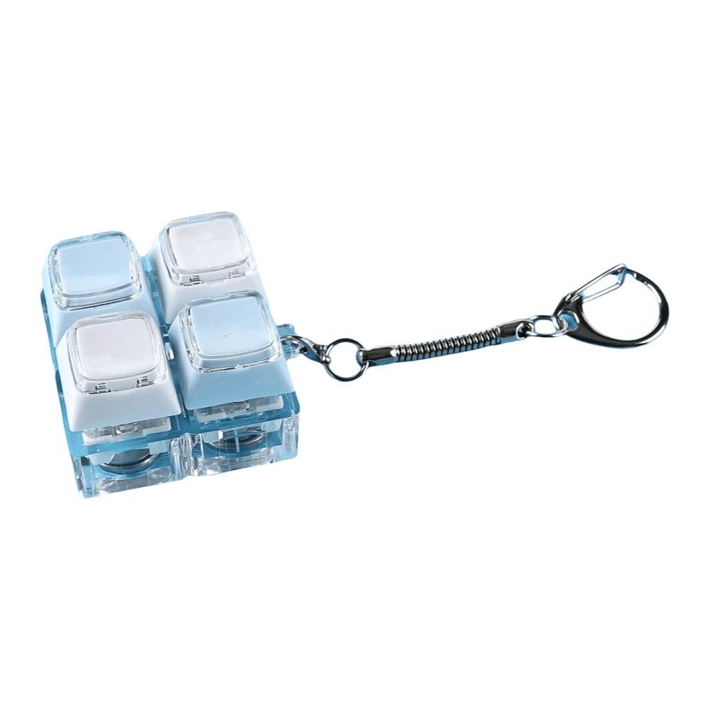 Bag Charms Keyboard Fidget Keychain Funny Pendant Fidget Clicker Toy Desktop Accessory