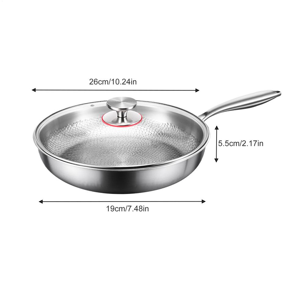 Non Stick Frying Pans Egg Pan with Lid Multi Functional Nonstick Cookware Titanium Hammered Skillet Titanium Hammered Pan Pro