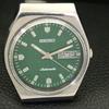 VINTAGE SEIKO AUTOMATIC 6309A JAPAN MENS GREEN COLOR DIAL WATCH A701641-5 R206c-a701641