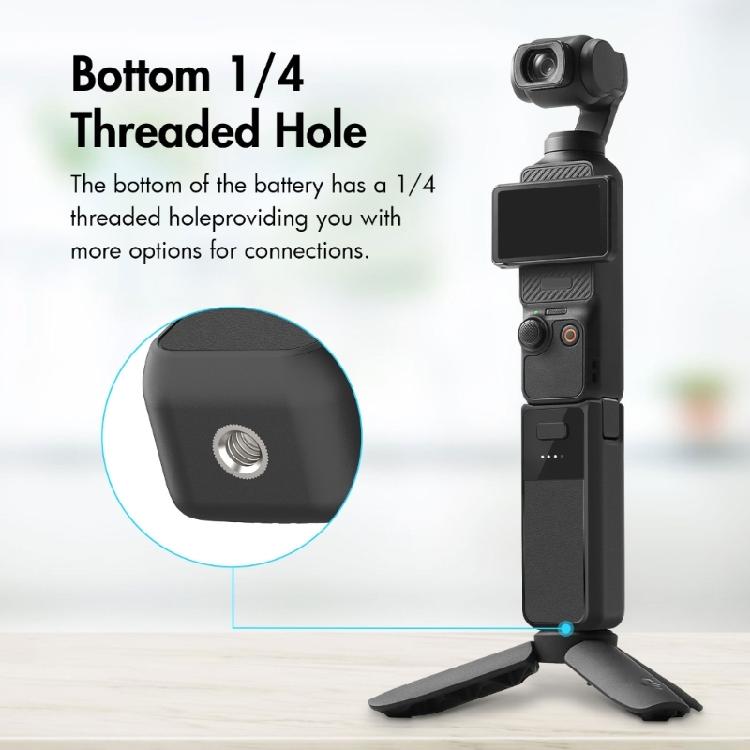 2800mAh Quick Charging Battery Handle with Type C Interfaces Battery Grip Replacement for Pocket 3