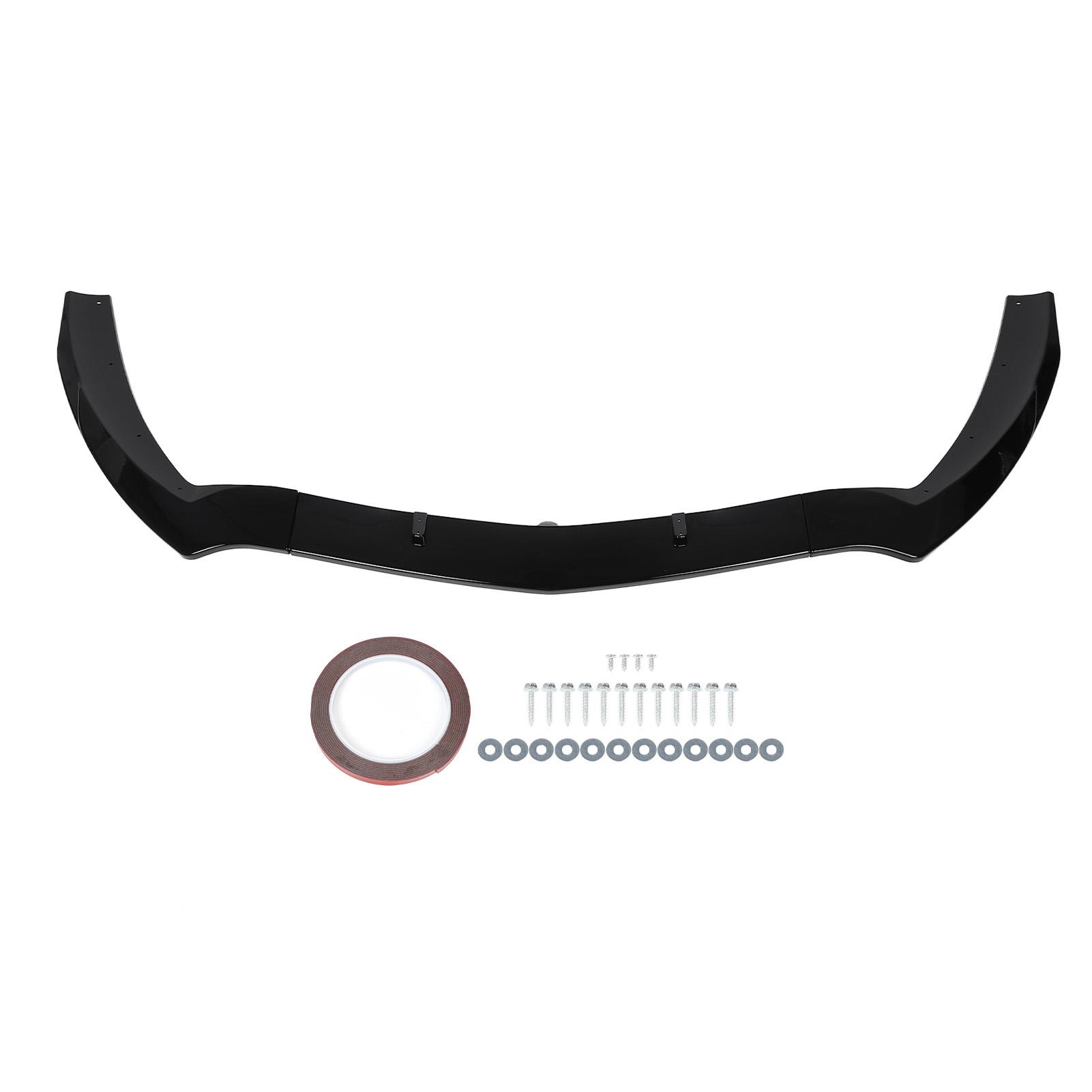 

3шт передний бампер губа высокопрочный ABS бампер губа спойлер кузов комплект для CLA-Class C117 Facelift Stan Glossy Black