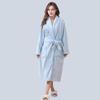 Pineapple Pattern Coral Fleece Women's Long Lapel Bathrobe - Absorbent Homewear
