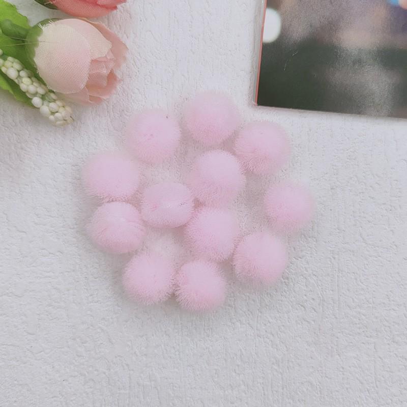 1,5 cm Doppelfarbiges Elastisches Netzblumen-Pompon-Spitzen-Haarschmuck, DIY Koreanischer Stil