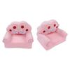 Foldable Kids Sofa 2 In 1   Open Cute Sofa Bed for Living Room Bedroom Crown Pattern Pink