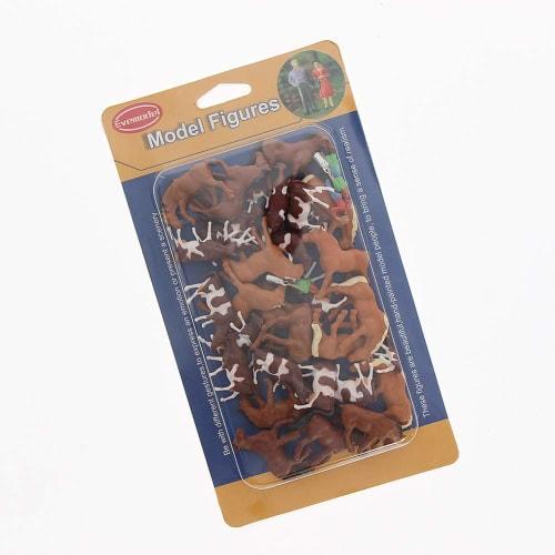 Evemodel Scenery Collection, 1:87 Scale Cow Models, Cow Models, Human Figures, Horse Models, 36-Piece Set, for Farms, Ranches, Micro Landscapes, Decor