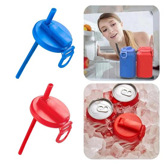 6 Stück Getränkedosendeckel Silikon - Wiederverwendbar Mit Strohhalmen Für Dosen