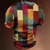Summer T-shirt Men's Vintage Print Tee Striped Street Male T Shirt Short Sleeve Oversized Harajuku Tops Casual Clothing Pullover